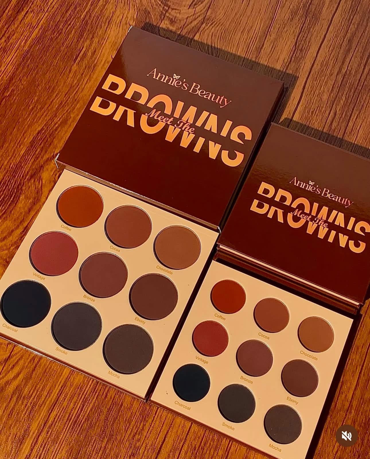 Palette de 9 fards à paupières - "Meet the Browns" Annie's Beauty