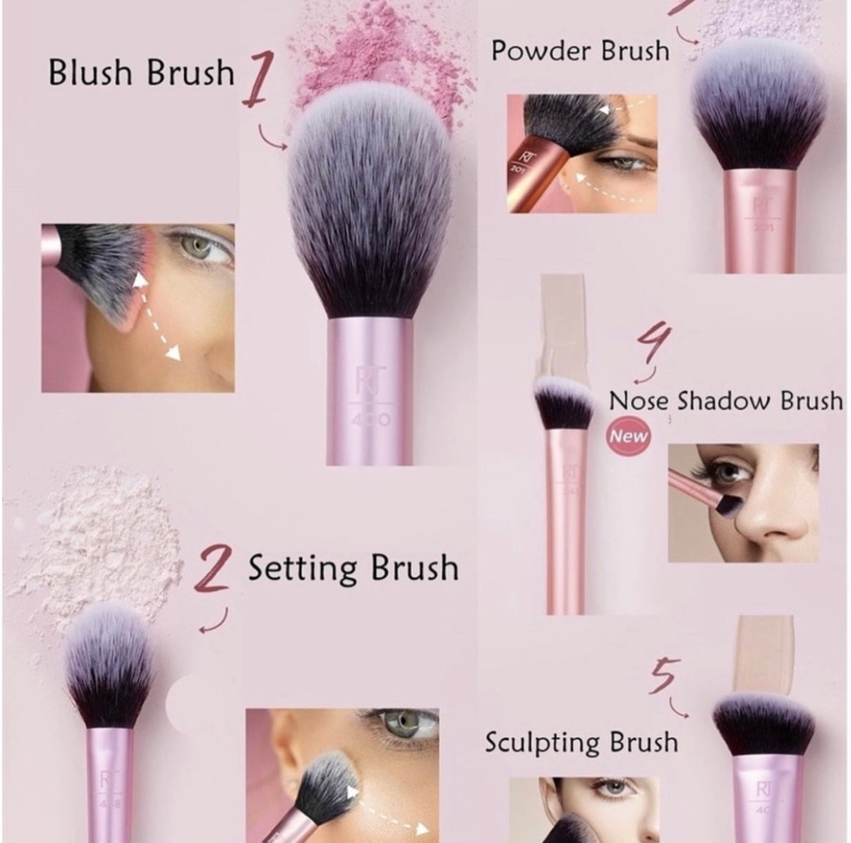 Kit pinceaux Face essentials - Real Techniques
