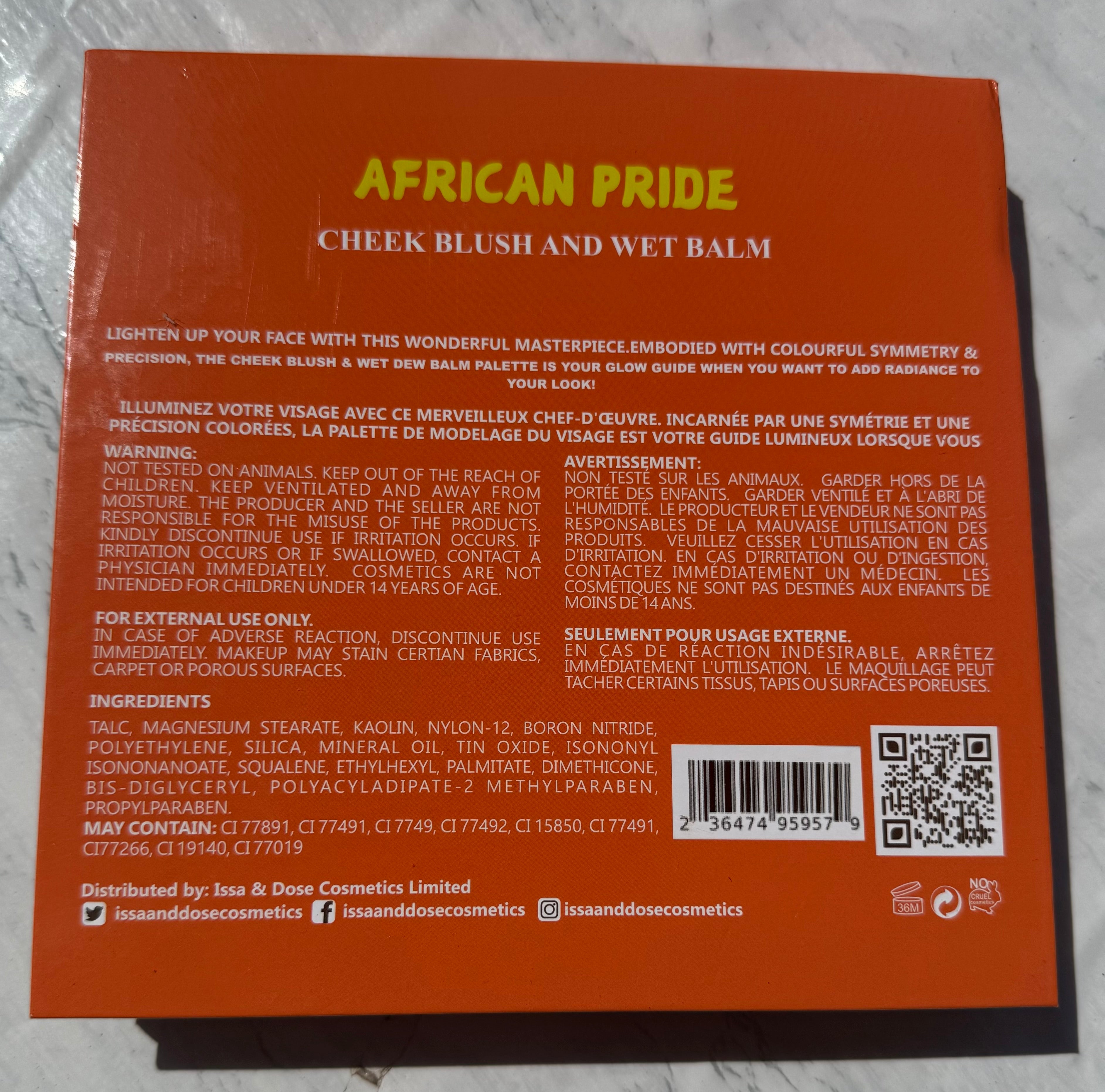 African Pride Palette Blush & Baume Illuminateur